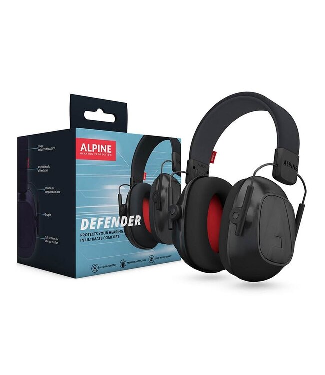 Alpine Alpine Hearing Protection Defender earmuff, black ALP-DEF