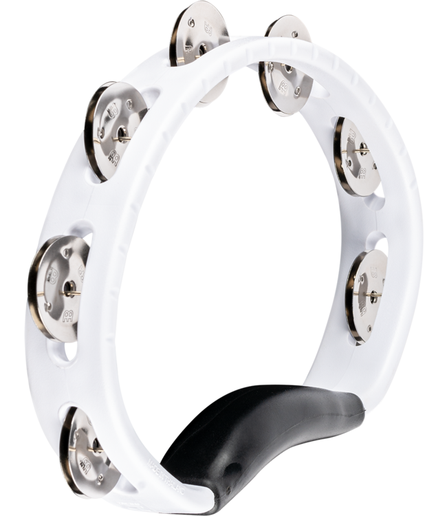 Meinl HTWH Hand Tambourine stainles headliner steel jingles one row white