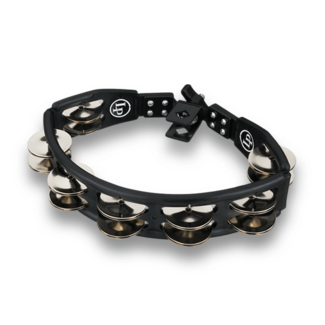 LP Latin Percussion LP160 setup tambourine Double row Cyclops Jingle black
