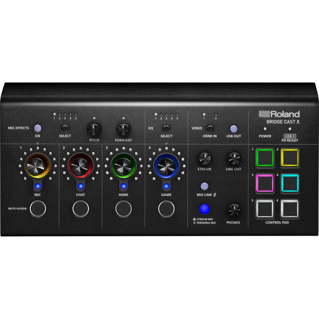 Roland BRIDGECAST-X	DUAL BUS STREAMING & GAMING MIXER AND VIDEO CAPTURE