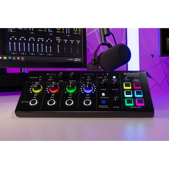 Roland Roland BRIDGECAST-X	DUAL BUS STREAMING & GAMING MIXER AND VIDEO CAPTURE