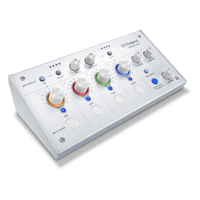 Roland BRC-WH BRIDGE CAST ICE WHITE DUAL BUS GAMING AUDIO MIXER FOR STREAMING