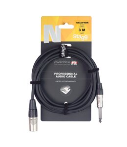 Stagg NAC3PXMR kabel Jack 6.3mm - XLR male 3M