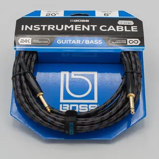 Boss BIC-20 instrumentkabel 6m jack - jack tweed