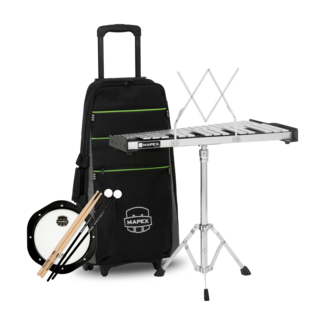 Mapex Klokkenspel, incl. statief, mallets, stokken, 8”-oefenpad, Trolley MXMPK32PC
