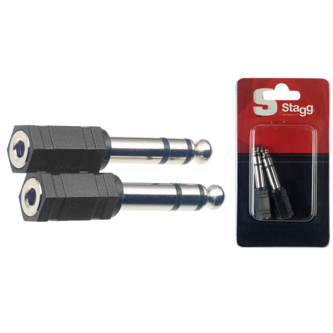 Stagg Adapter mstJ F-stJ koptelefoon adapter mini stereo Jack Female - Jack Male AC-PMSJFSH