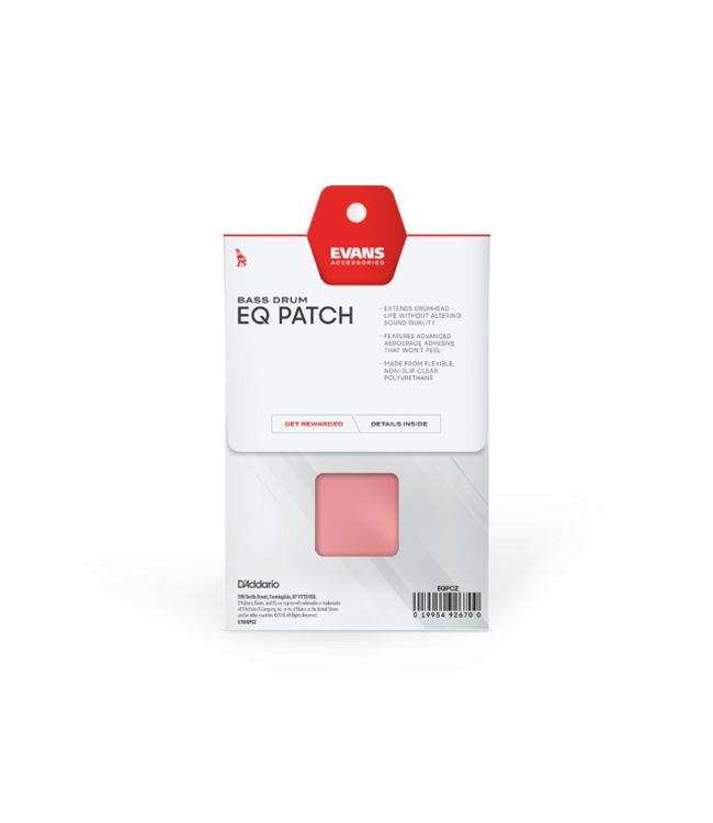 Evans EQPC2 EQ Clear Plastic Bass Drum Double Patch