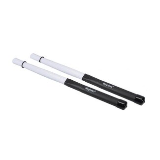 Hayman BRH-9 Hayman cajon brushes, rubber handle, white nylon, pair