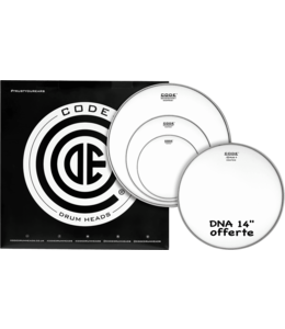 CODE CODE DRUMHEADS - PCO TPGENCTDR 10", 12", 16" coated + 14" DNA, Generator Rock Pack