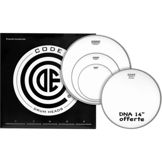 CODE CODE DRUMHEADS - PCO TPGENCTDR 10", 12", 16" coated + 14" DNA, Generator Rock Pack