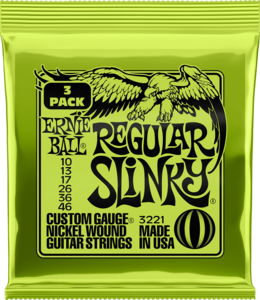 Ernie Ball CEB 3221 Packs met 3 sets - Regular slinky 10 13 17 26 36 46