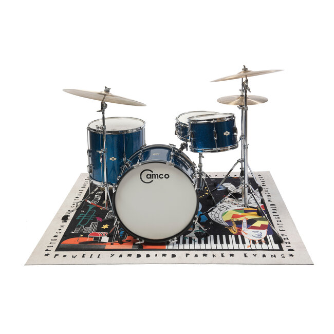 DRUMnBase DRUMnBASE CLB-NGHT@ Vintage Club Jazz Night drummat 163 x 142 cm