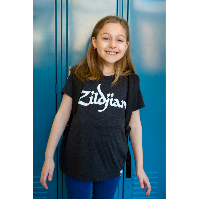 Zildjian T-Shirt T-Shirt, Youth Logo Tee, S, charcoal