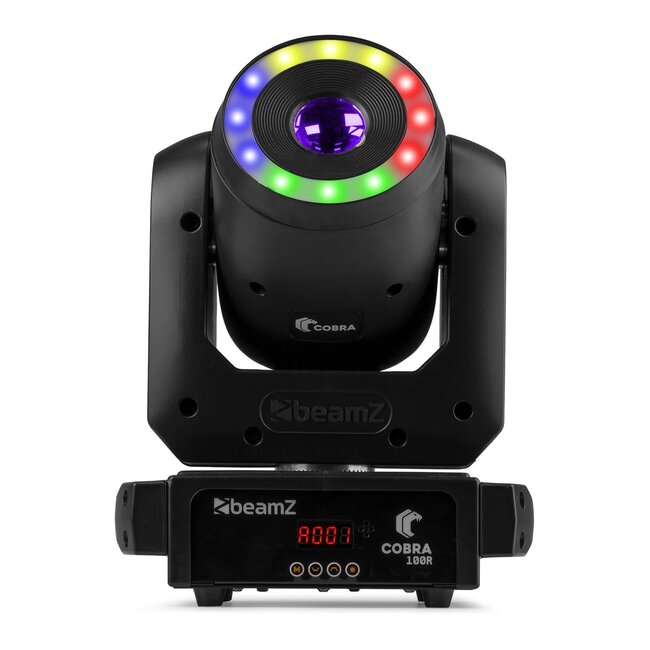 BeamZ Cobra 100R LED Spot Moving Head with Ring 150.432
