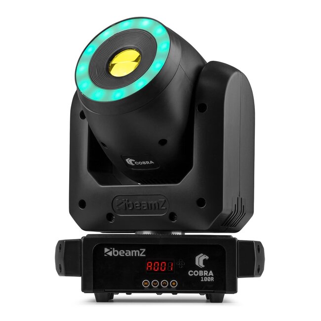BeamZ Cobra 100R LED Spot Moving Head with Ring 150.432