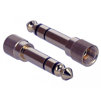 B System koptelefoon adapter 6.5mm male - 3.5mm Female thread schroefdraad