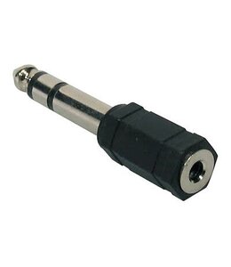 Boston AT-165 adapter verloop plug, 3,5mm jack female stereo, 6,3mm jack male stereo