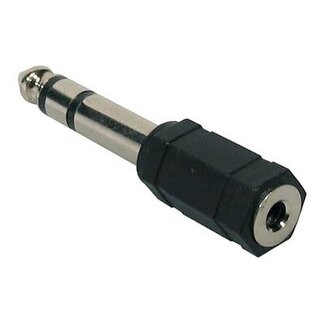 Boston AT-165 adapter verloop plug, 3,5mm jack female stereo, 6,3mm jack male stereo