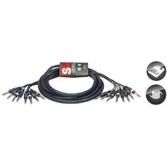 Stagg SML3/8P8PE kabel 3M MULTIKABEL 8 Jack male - 8Jack male GG 3 meter