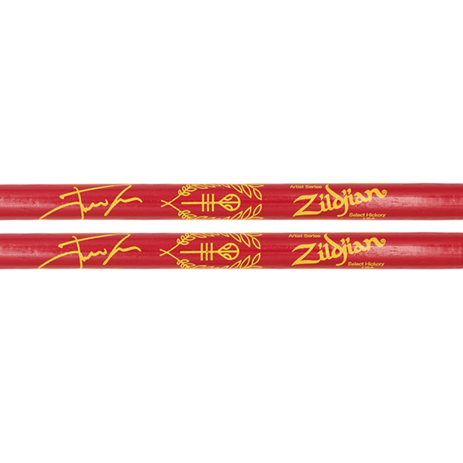 Zildjian Drum Sticks, Artist Series, Josh Dun "Clancy Red", Wood-Tip, red