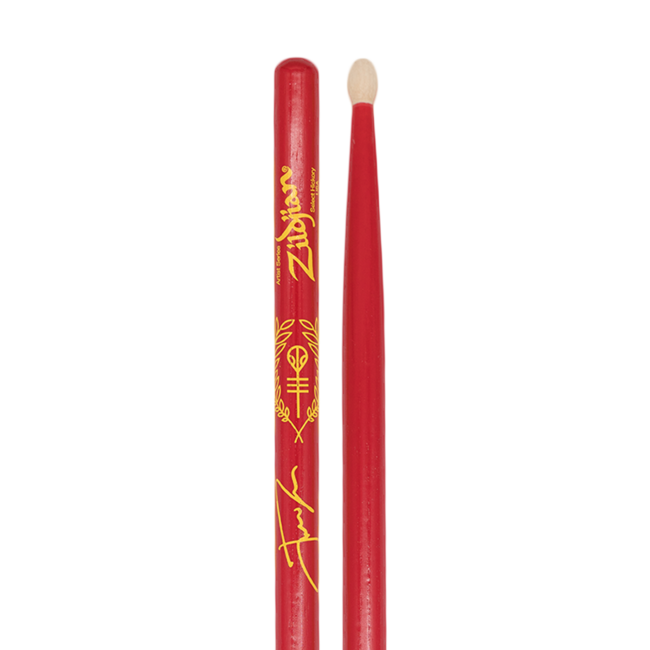 Zildjian Drum Sticks, Artist Series, Josh Dun "Clancy Red", Wood-Tip, red