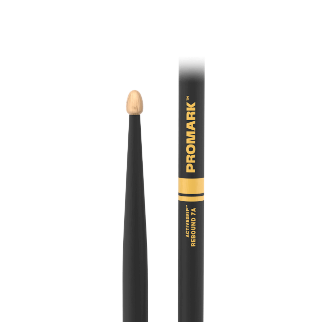 PROMARK R7AAG Rebound 7A black hickory active grip drumsticks