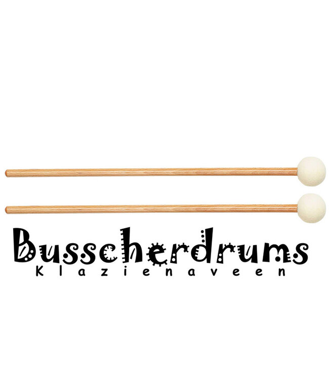 Gewa Viltstokken vilten bol 35mm medium beuken stok 35,5cm marching 072  822072