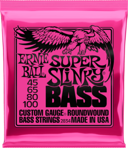 Ernie Ball Super Slinky Bass Strings Roundwound 2834 Set 45-65-80-100 basgitaar