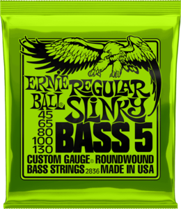 Ernie Ball Regular Slinky Bass5 Strings Roundwound 2836 Set 45-65-80-100-130