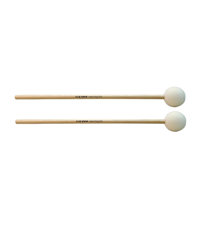 Gewa Viltstokken vilten kop 45mm lengte beuken 34,5 cm set 2 stuks
