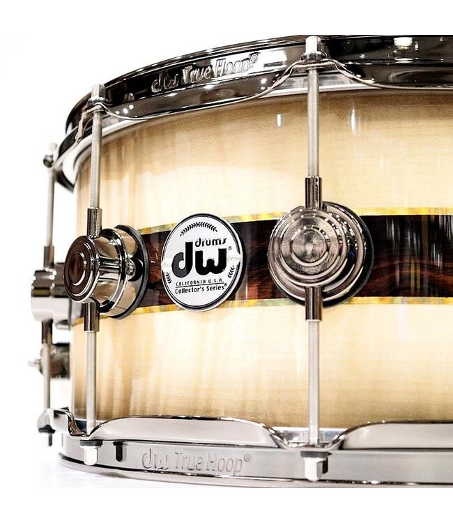DW DW DR366514SSN-DC3 snaredrum Quick kandy burst over italian sycamore with ziricotee center inlay with black nickel hardware