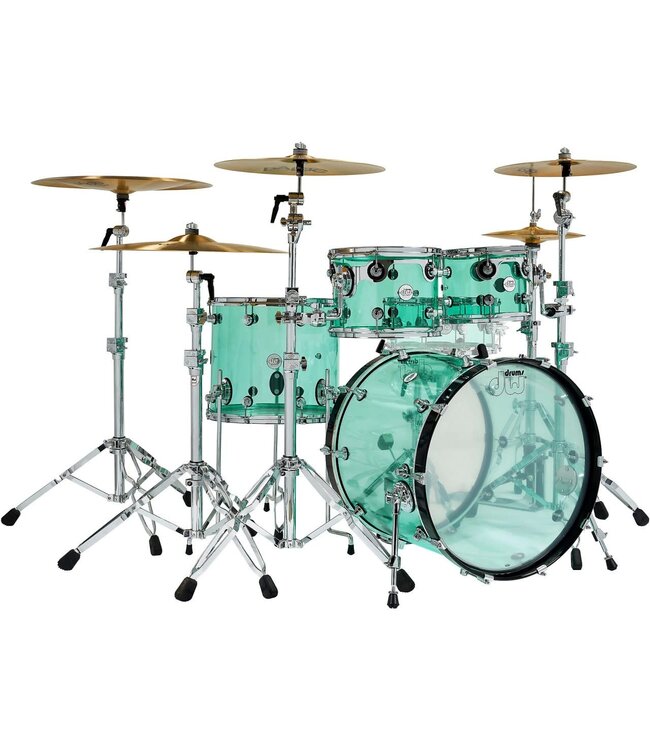 DW Design series 5pc SEA GLASS  snare included limited edition