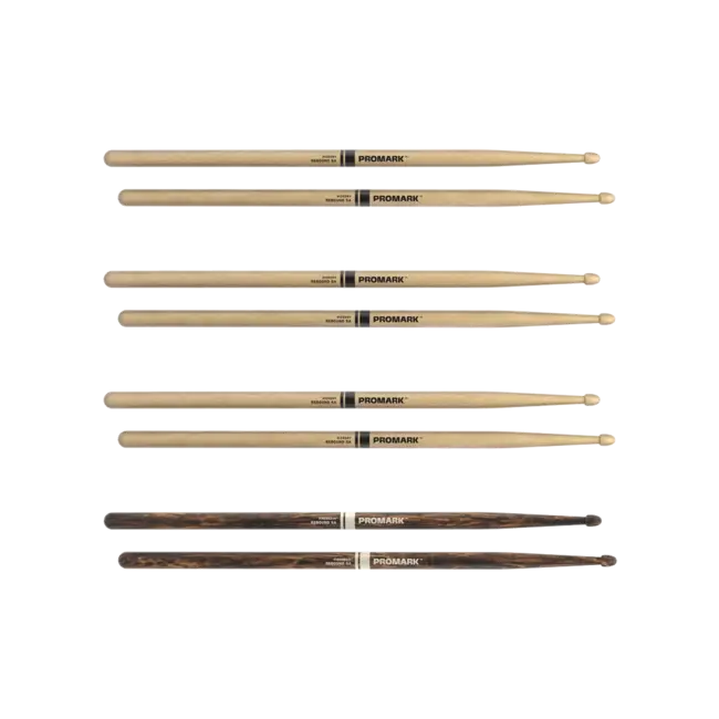 PROMARK RBH565AW-4PFG 4pack 5A rebound drumsticks 1x Firegrain