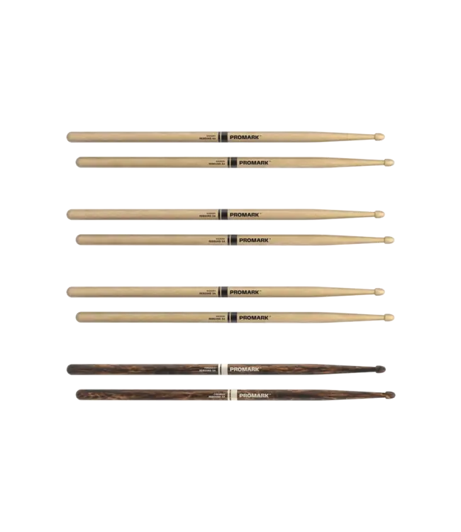 PROMARK RBH565AW-4PFG 4pack 5A rebound drumsticks 1x Firegrain