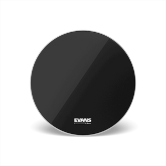 Evans BD22RB-NP Drumhead EVANS EQ3 Resonant Black Bass Drum Head No Port 22 Inch