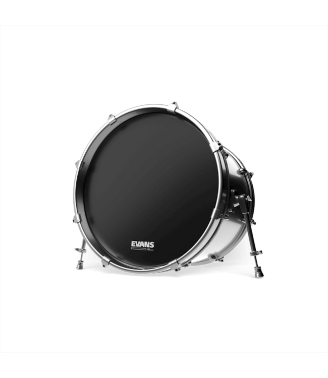 Evans BD22RB-NP Drumhead EVANS EQ3 Resonant Black Bass Drum Head No Port 22 Inch