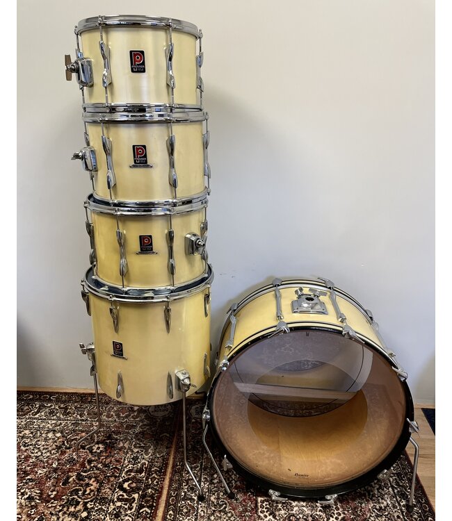 PREMIER Resonator drumstel 12-13-14-16-24 Vintage 1970s Premier Resonator Shell Pack + 1x double tomholder