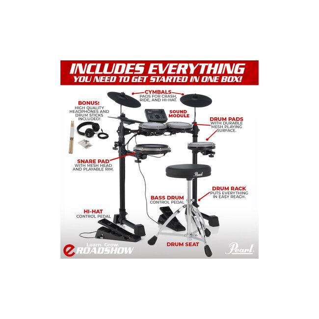 Pearl ERS-1000 eRoadshow Electronic Drum Set drumstel drumset