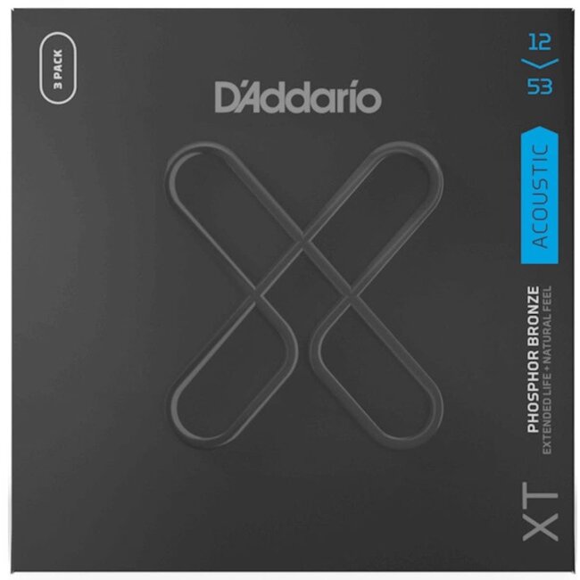 Daddario XTAPB1253-3P 3-PACK ACOUS XT PHOS BRZ LIGHT AKOESTISCHE GITAARSNAREN