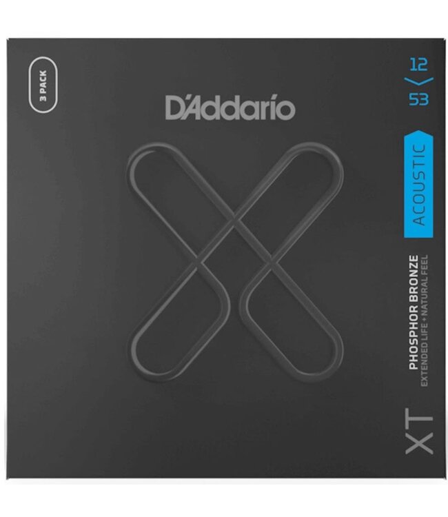 Daddario XTAPB1253-3P 3-PACK ACOUS XT PHOS BRZ LIGHT AKOESTISCHE GITAARSNAREN