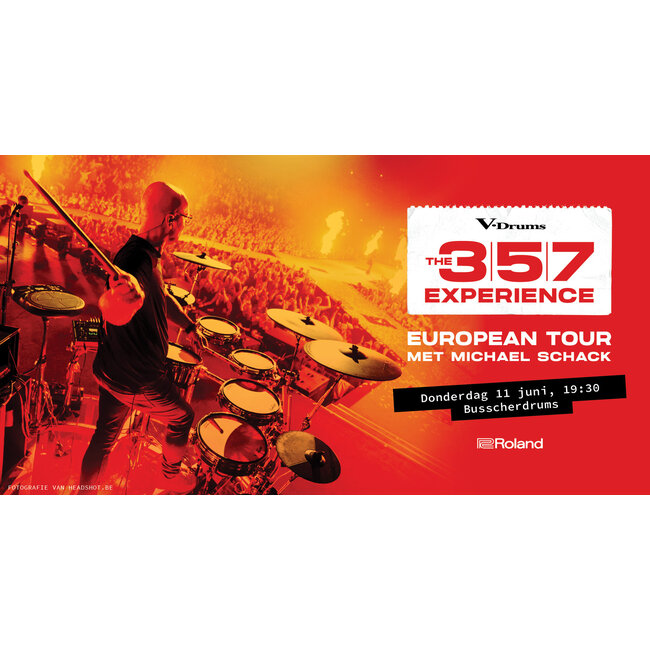 Busscherdrums Toegangskaart Drumclinic Michael Schack Donderdag 11 juni 2026