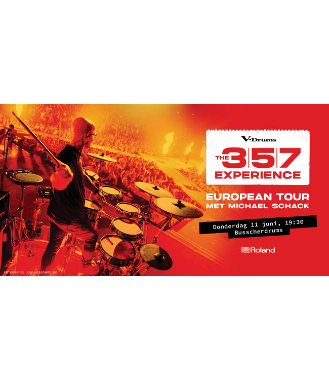 Busscherdrums Toegangskaart Roland Drumclinic Michael Schack Donderdag 11 juni 2026 UITVERKOCHT