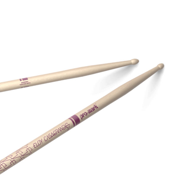 PROMARK Eloy Casagrande Raw Hickory Drumstick, Wood Tip TXECW