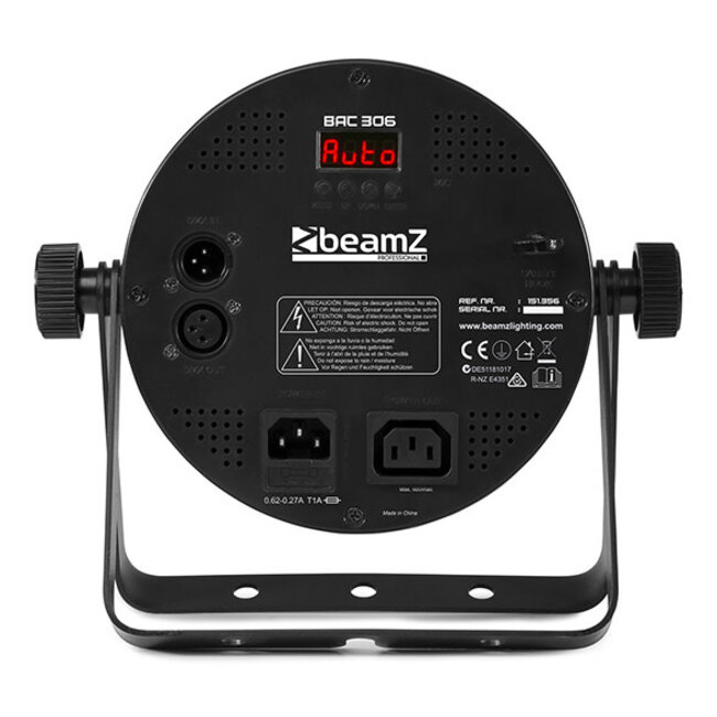 BeamZ BAC306 Aluminium LED par RGBAW-UV demo