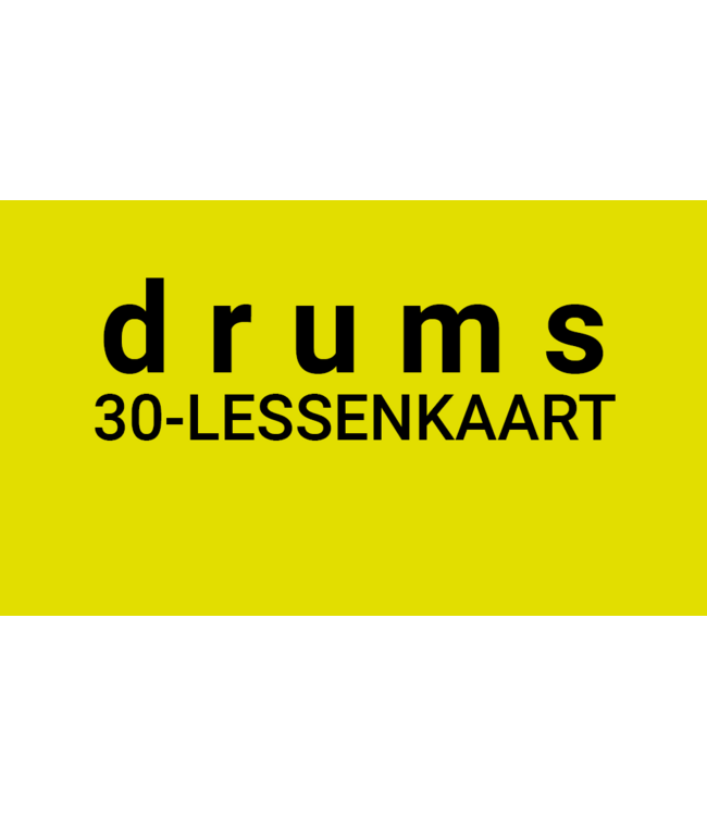 Henk Busscher Drumlessen FLEX-30Lessenkaart Volwassenen 30 minuten individuele lessen 30lkdrsV