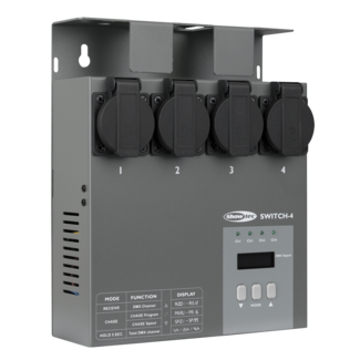 Showtec MultiSwitch DMX512 4-kanaals schakelpack Winkelmodel 50357