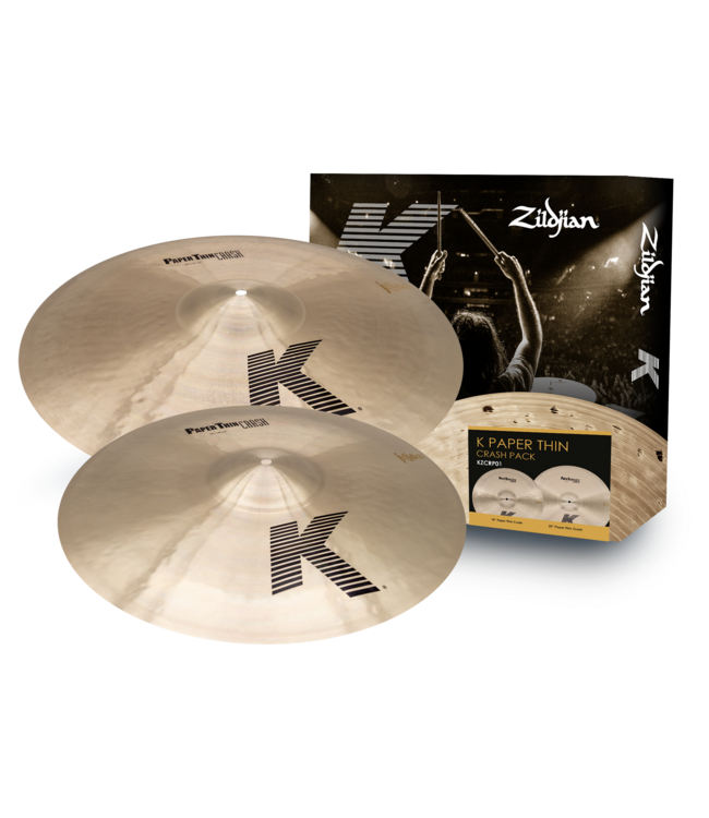 Zildjian Cymbal Set, K Zildjian, Paper Thin Crash Pack, 18Cr/20Cr ZIKZCRP01