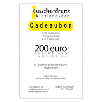 Busscherdrums gift voucher € 10, -