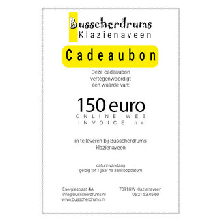 Busscherdrums Gift voucher € 150, -