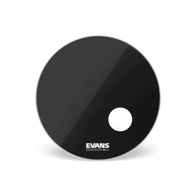 Evans BD22RB EQ3 Resonant Black 22 inch Bass Drum Head with Port
